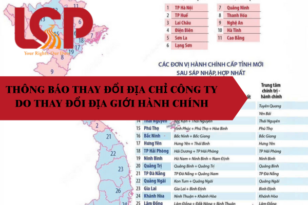 Thông báo thay đổi địa chỉ công ty do thay đổi địa giới hành chính