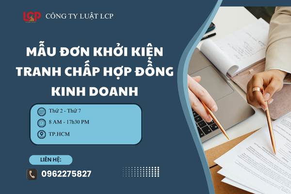 Mẫu đơn khởi kiện tranh chấp hợp đồng kinh doanh