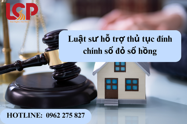 Luật sư hỗ trợ thủ tục đính chính sổ đỏ sổ hồng