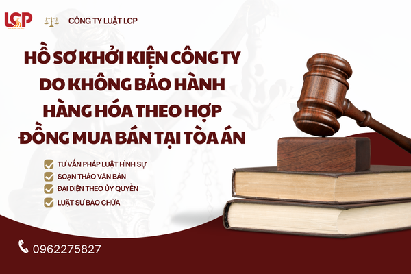 Hồ sơ khởi kiện công ty do không bảo hành hàng hóa theo hợp đồng mua bán tại tòa án