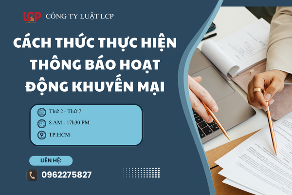 Cách thức thực hiện thông báo hoạt động khuyến mại