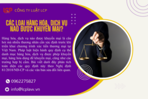 Các loại hàng hóa, dịch vụ được khuyến mại