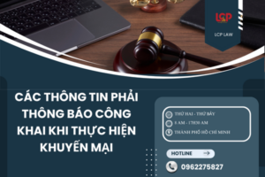 Các thông tin phải thông báo công khai khi thực hiện khuyến mại
