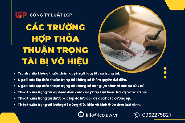 Thỏa thuận trọng tài bị vô hiệu