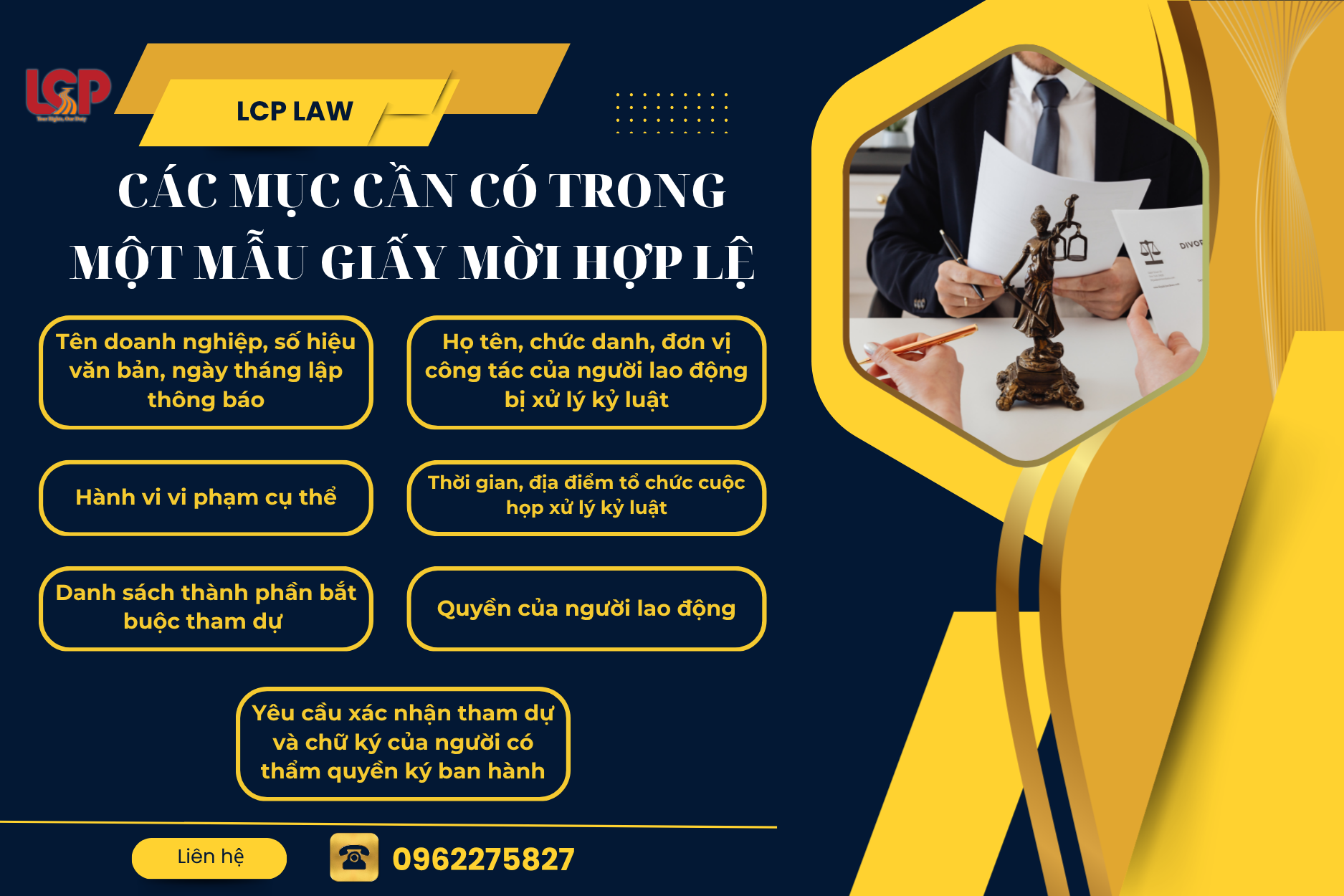 Các mục cần có trong một mẫu giấy mời hợp lệ