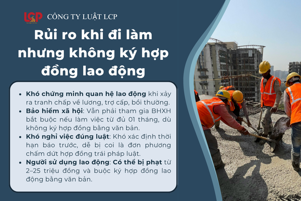 Rủi ro khi đi làm nhưng không ký hợp đồng lao động