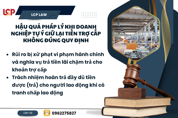 Hậu quả pháp lý khi doanh nghiệp tự ý giữ lại tiền trợ cấp không đúng quy định