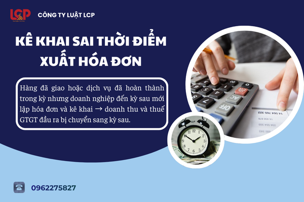 Kê khai sai thời điểm xuất hóa đơn