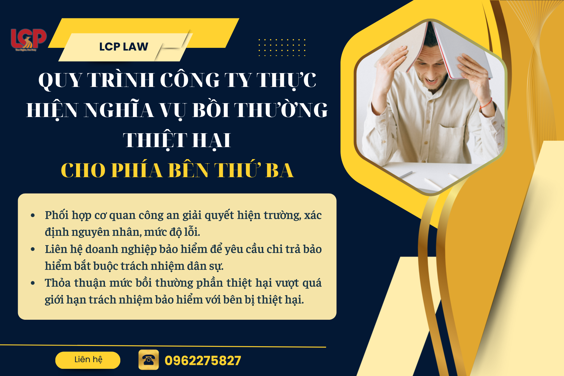 Quy trình công ty thực hiện nghĩa vụ bồi thường thiệt hại cho phía bên thứ ba