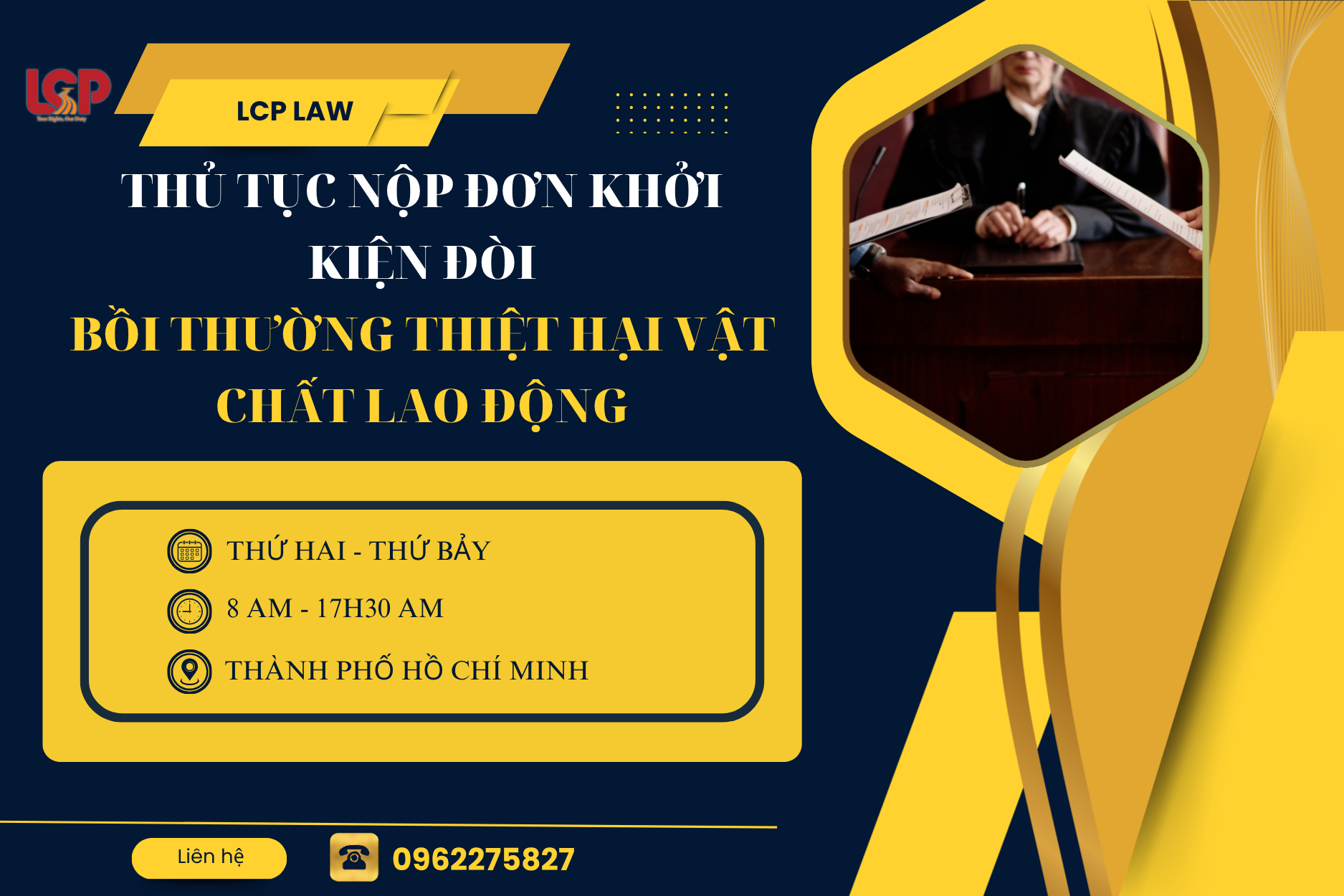 Thủ tục nộp đơn khởi kiện đòi bồi thường thiệt hại vật chất lao động